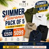(PACK OF 5) POLO T-SHIRTS