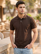 DARK BROWN POLO T-SHIRT (BASIC)