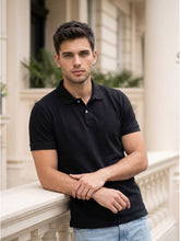 BLACK POLO T-SHIRT (BASIC)