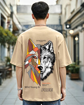 BROWN BEAST OVERSIZED GRAPHIC TEEZ