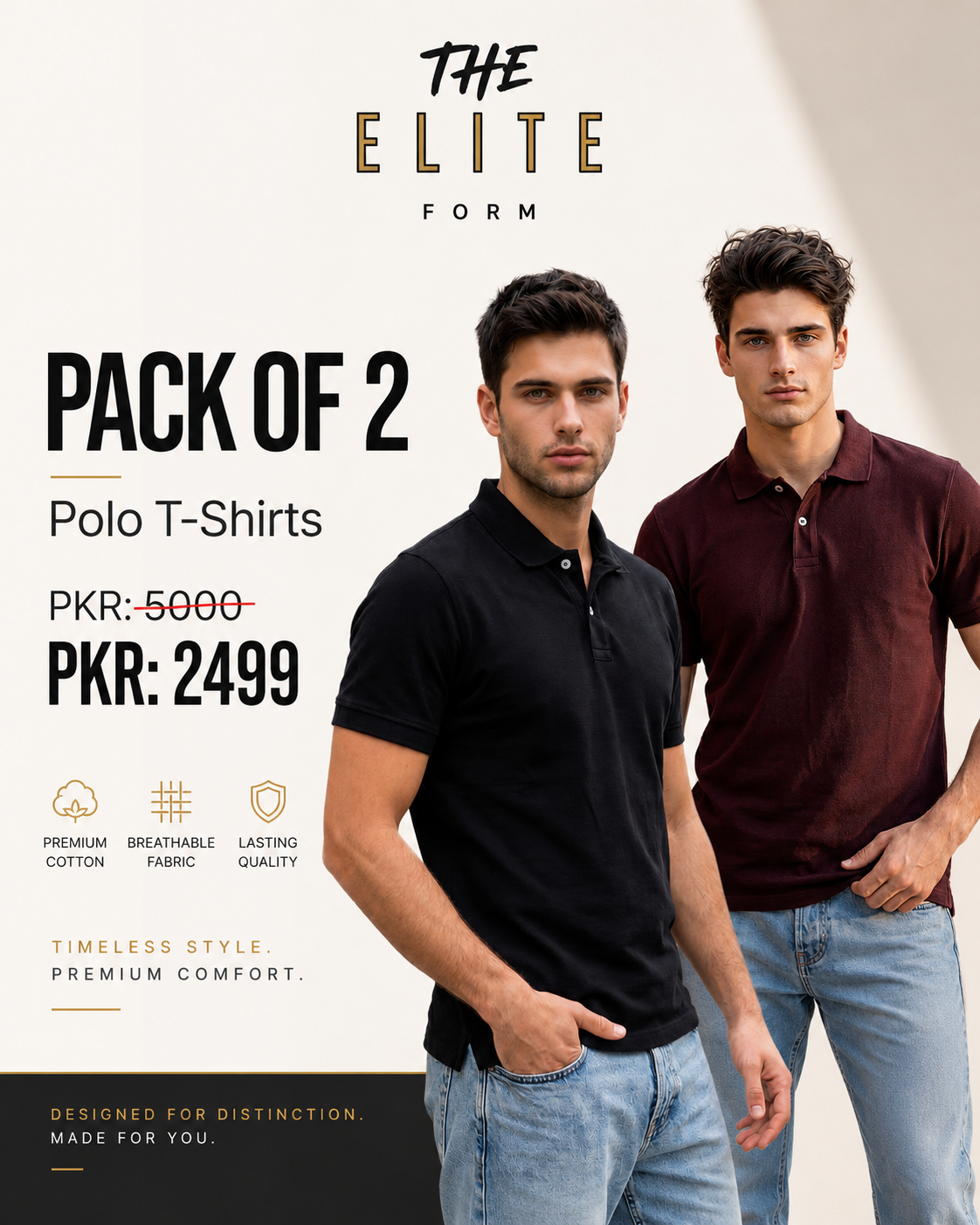 (PACK OF 2) POLO T-SHIRTS