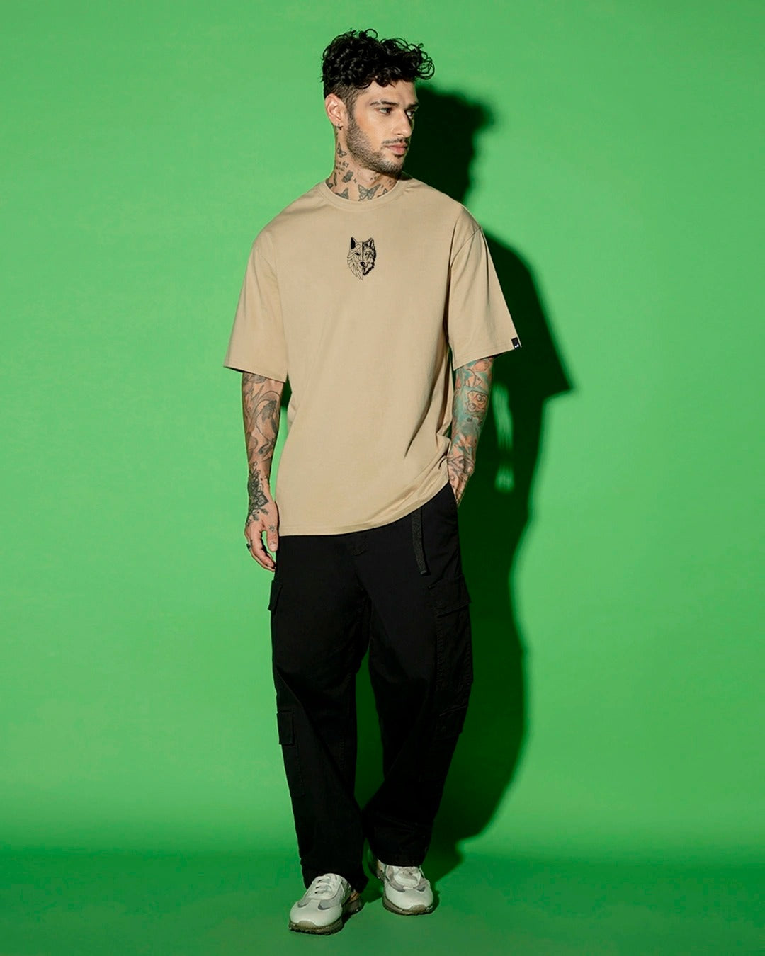 BROWN BEAST OVERSIZED GRAPHIC TEEZ