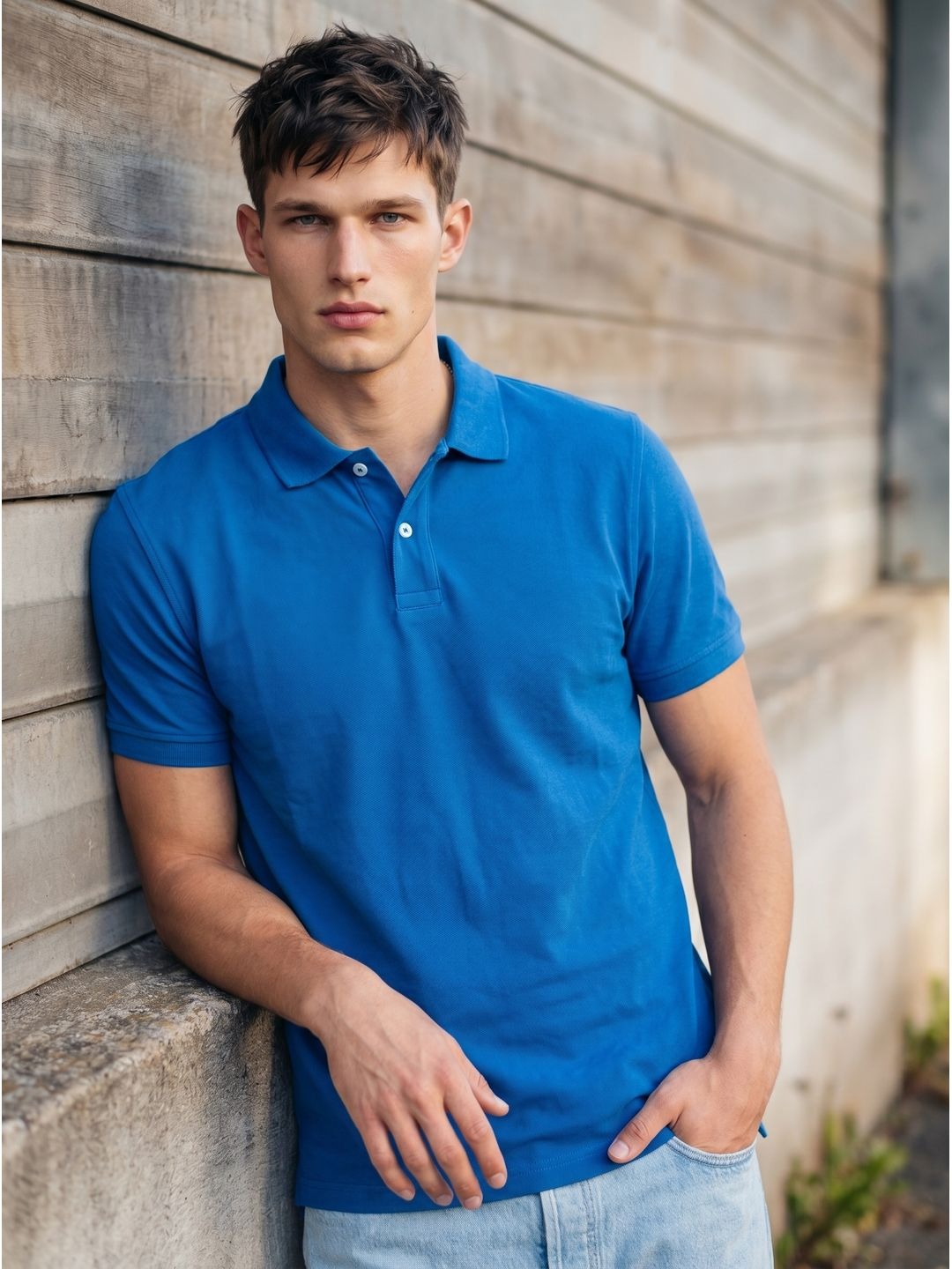 DEEP BLUE POLO T-SHIRT (BASIC)