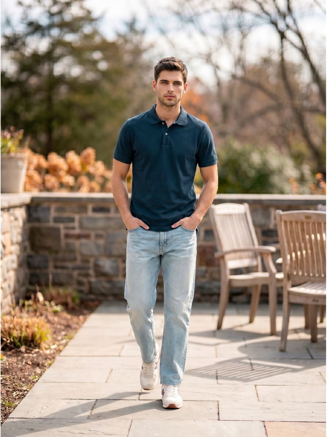 COOL BLUE POLO T-SHIRT (BASIC)