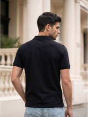 BLACK POLO T-SHIRT (BASIC)