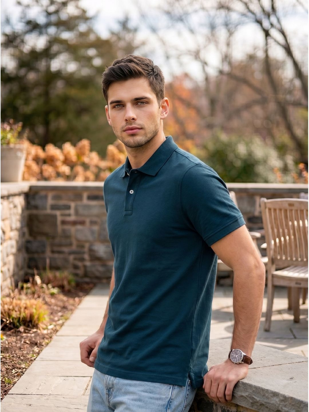COOL BLUE POLO T-SHIRT (BASIC)