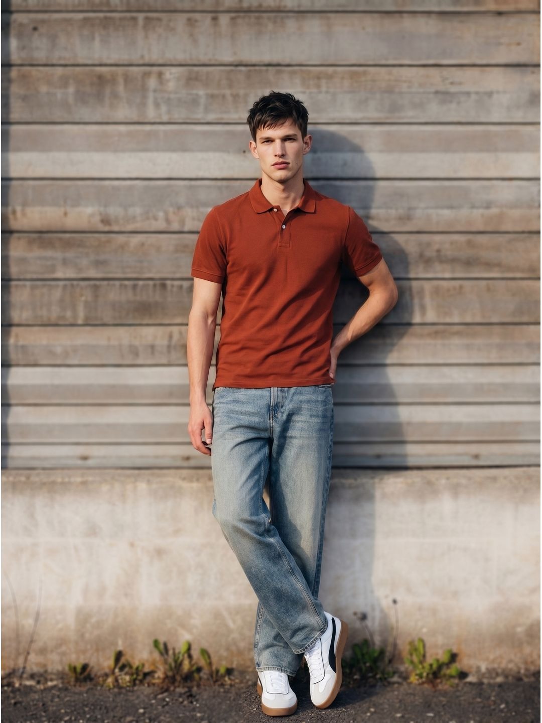 RUST POLO T-SHIRT (BASIC)