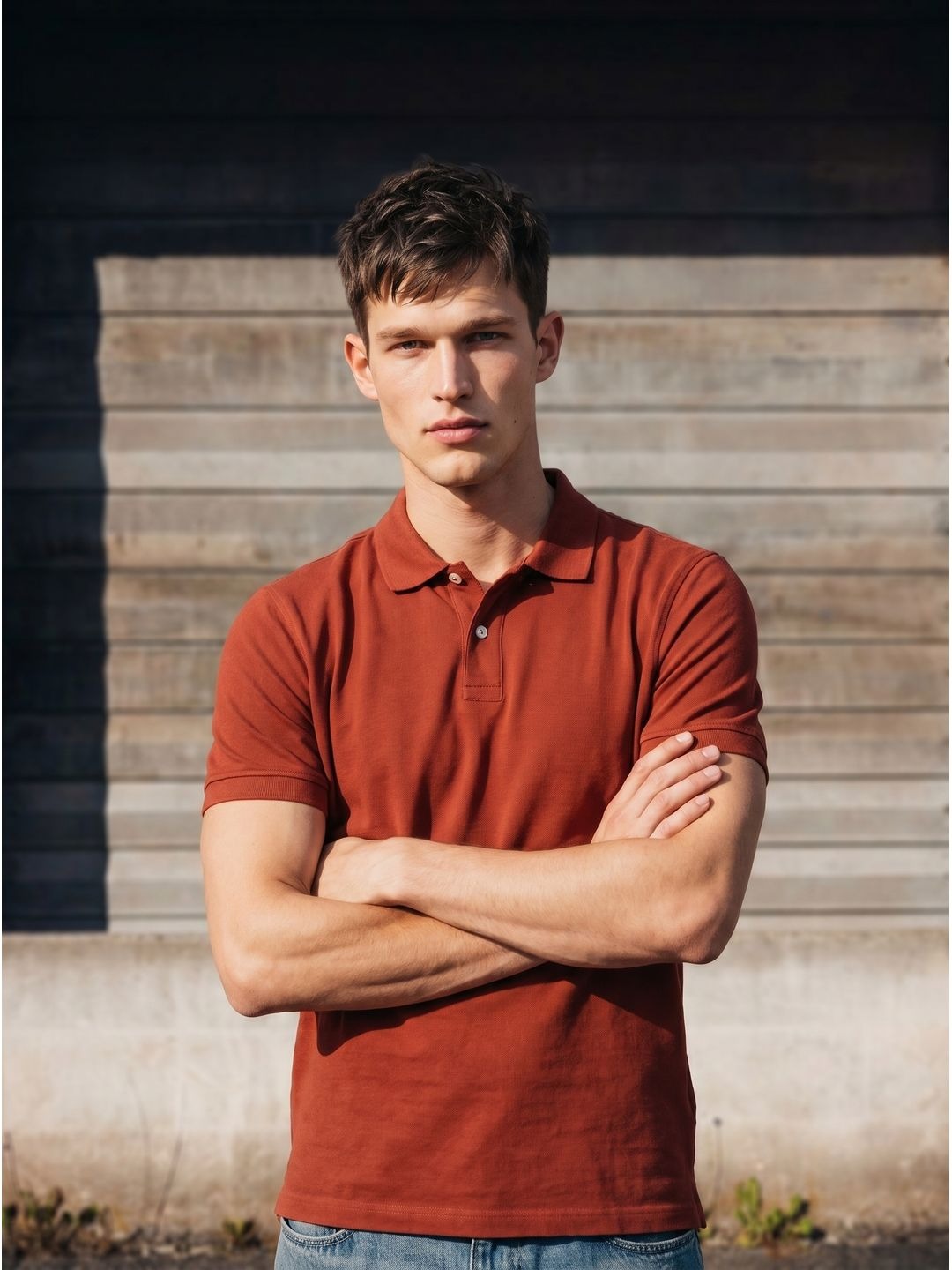 RUST POLO T-SHIRT (BASIC)